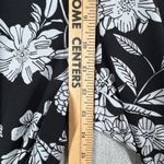 Susan Graver  Floral Print Crop Wide Leg Pants Womens XLP Black White Pink Stripe Photo 13