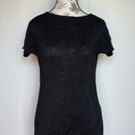 ASOS black short sleeve metallic cowl back top size UK 8 US 4 S small NWOT Photo 0