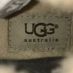 UGG  Women’s Zea Brown Leather Shearling Fur Cuff Waterproof Wedge Ankle Booties Photo 8