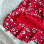 Karl Lagerfeld  Red Floral Ruffle Sleeveless Mini Dress 6 Photo 5