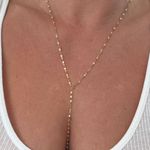 Celebrity Stylist Designed Solid Real 14k Gold Lariat Necklace Holiday Gift! Photo 3