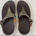 FitFlop The Skinny Leather Metallic Bronze Sandal Photo 10