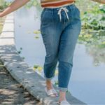 Judy Blue  High Rise Joggers Straight Fit Cargo‎ Pockets Blue Size 22W Photo 0