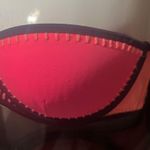 Victoria's Secret  32D Neon Pink and Orange/Coral Strapless Bikini top Photo 1