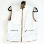 Ralph Lauren NEW Lauren Ralph Laurel LRL Reversible Vest Quilted Tan White Medium Petite Photo 1