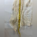 Cream Lace Long Vest embroidery faux design duster kimono Photo 6
