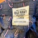 Old Navy NWOT  Gray Candy Cane Print Pajama Pants Large Photo 5