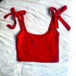 Publik red crop top with bow ties Photo 0