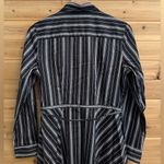 Untuckit For Her Size 8/Medium Willow Black White Stripe Long Sleeve Shirt Dress Photo 7