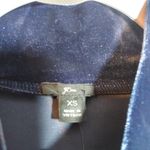 J.Crew  Navy Blue Velvet Sleeveless Mock Neck Office Size XS Photo 2