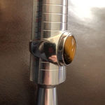 VINTAGE Tigers Eye Sterling Silver Cabochon Ring Photo 5