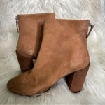 Marsell suede‎ distressed suede tan stacked block heel booties 37.5 Size 7.5 Photo 5