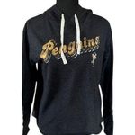 Pittsburgh Penguins NHL Hoodie Sweatshirt Womens Small Black Gold Licensed Retro Photo 0