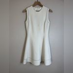 Victoria Beckham Dense Rib Ajoure Flare Mini Dress White size US 10 $2,150 Photo 4