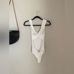 Lulus Cut Out For This One Sleeve Bodysuit, Size Small White Photo 1