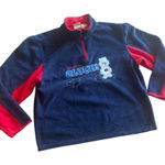 Care Bears vintage Grumpy Bear Get Off My Cloud 1/4 zip fleece pullover blue red Size XL Photo 0