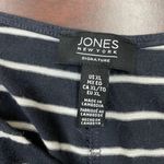 Jones New York Cold Shoulder Navy and White Stripe Blouse Size X-Large Photo 5