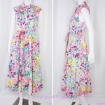 Kate Spade NWT Painted Petals Floral Cotton Shirtdress, Pastel Photo 4