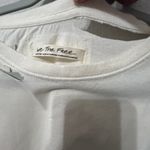 Free People NEW Ivory White Dani Tee Medium Minimalist Capsule Oversized Staple Photo 8