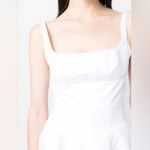 GIOVANNI BEDIN Godet Flared Cotton Mini Dress In White Size 6 Photo 2