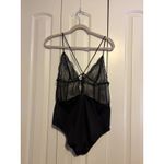 Calvin Klein Black Lace Mesh Strappy Teddy Bodysuit L XL Photo 1