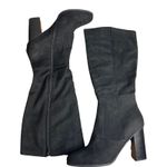 Style & Co Addy Heeled Knee High Boots Size 11 Black Faux Suede Casual Career Photo 0