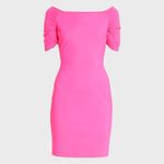 Chiara Boni Sz 36 LA PETITE ROBE Vissia Off-Shoulder Shirred-Sleeve Mini Dress Photo 1