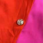 TWO TONE RED & PINK COLOR BLOCK SLEEVELESS BUSINESS LONG FIT BLAZER Photo 4