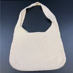 Vintage Women's Beige Floral Crochet Shoulder/Tote Bag SKU 5250 Photo 1