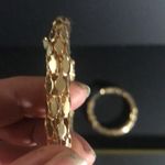 Big large gold tone chain hoop earrings​ Photo 1