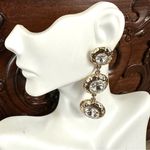 Amrita Singh  gold tone and rhinestone post statement earrings Photo 7