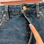 Free People Women’s CRVY Vintage Frayed Hem High Rise Shorts Lolita Blue Photo 4