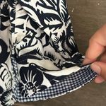 CHAPS Womens No Iron Blue White Print Long Sleeve Cotton Blouse Large Floral Photo 3