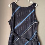 Vince Camuto sz XL Black Blue geo print sleeveless shift dress Photo 1