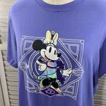 Disney  Parks 100 Anniversary Women's Minnie Mouse T-Shirt Purple-Small Photo 1