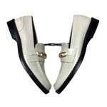 ZARA NEW  Low Heel Chain Loafers 39 White Photo 2