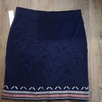 NWT! Tribal Jeans Blue Embroidered Skirt M Size M Photo 5