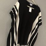 Calvin Klein NEW Black/White Poncho Sweater Shawl - Small/Medium - Retail $109 Photo 1