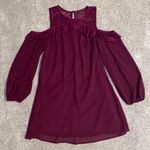 Bailey blue  Burgundy Cold Shoulder Dress Photo 1