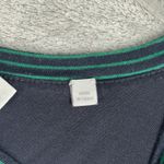 Vince Dress Striped T-Shirt Knotted Casual Short Sleeve Green Navy Size Large Photo 6