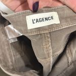 L'Agence L’AGENCE kendra high rise cropped flare rye coated jeans pants khaki stretchy Photo 5