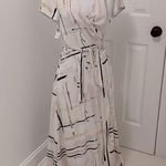 Babaton Aritzia  Slit Wrap Dress Light Cream/Nude NWT Photo 4