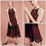 Moulinette Soeurs Janie Lace Halter Dress in Purple Black Size 2 Photo 1