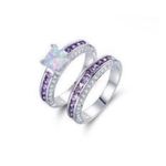 Amethyst Diamond CZ Ring Photo 1