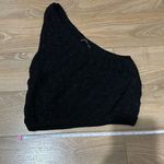 Stradivarius  black sparkly one shoulder top size small Photo 1