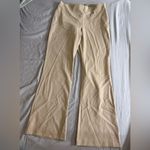 H&M Women's Khaki Tan Pleated Flare Leg Dress Pants Size 14 Photo 2