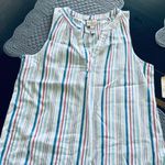 st. john's bay St. John’s Bay Striped Notch-Neck Sleeveless Tank Top Size M NWT Photo 7