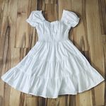 Princess Polly Daniela Mini Dress White Ruffle Size 4 Photo 5
