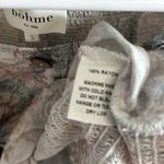 Bohme  Floral Faux Button Front Smocked Back Balloon Half Sleeve Top Small Photo 7