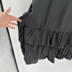 ZARA Dark Grey Ruffle Poplin Pullover Tunic Mini Dress Women's Size Small Photo 4